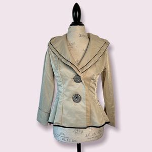NWT Big Button Collared Blazer Small
